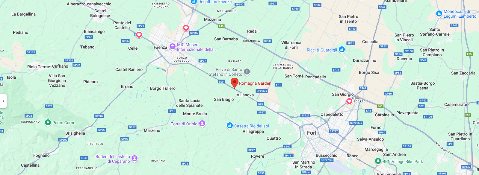 romagna garden mappa
